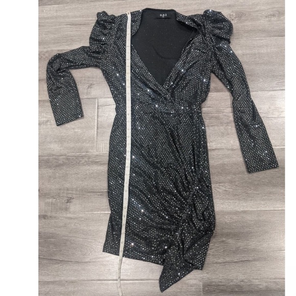 O.P.T Black Sparkly Sequin Dress O.P.T Black Size Small - Picture 8 of 10